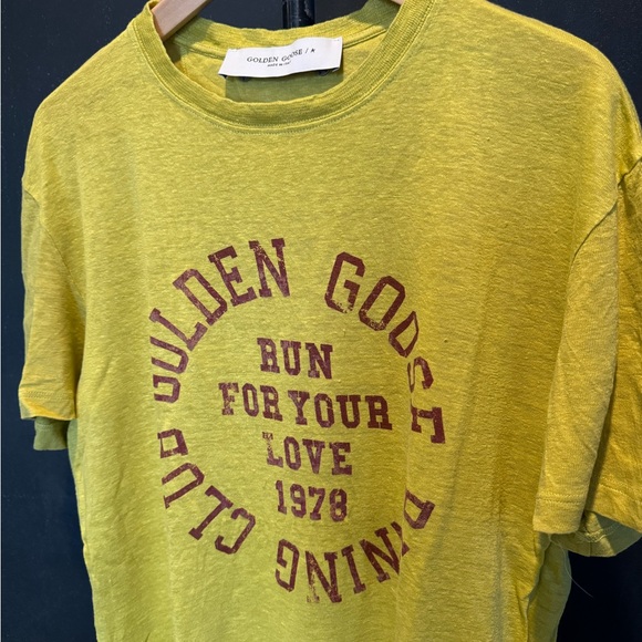 Golden Goose Running Club linen oversized  tshirt M size small - Picture 4 of 6